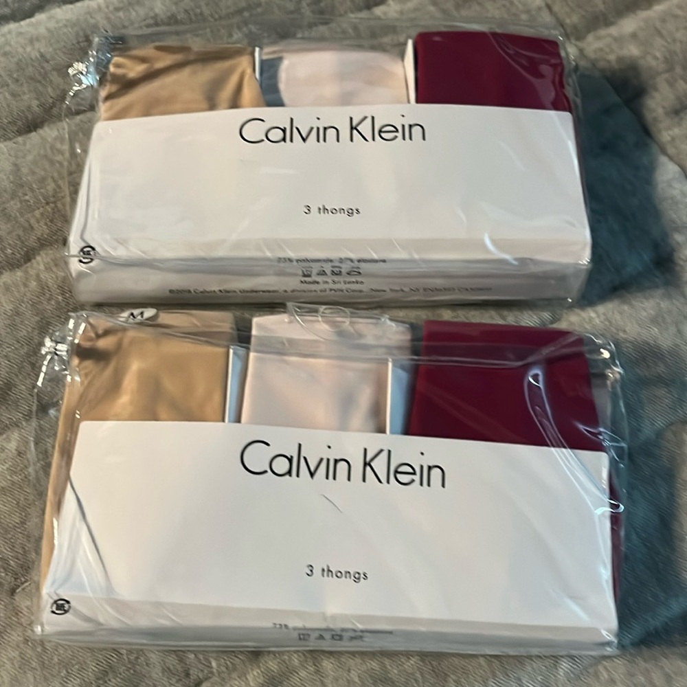 Calvin Klein Invisibles Seamless Thong Panties, 3-pack,  MSRP $35.00